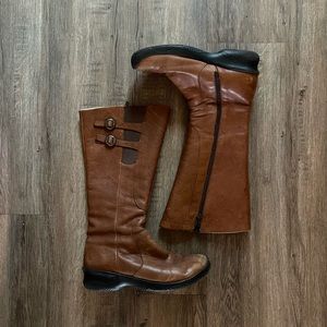 Keen Women’s Tall Leather Caramel Brown Boots Sz 9